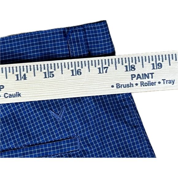 Callaway Golf Blue Micro Check Golf Shorts Men 36 Performance Casual Lightweight - Picture 6 of 7